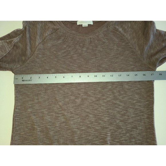 Forever 21 Pullover Sweater Brown Shirt Women's Size Large - Picture 3 of 6